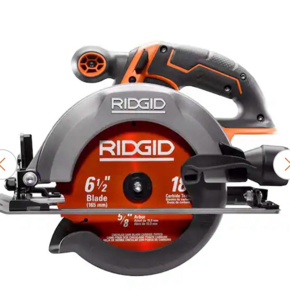 Circular Saw with Gray and Orange Design